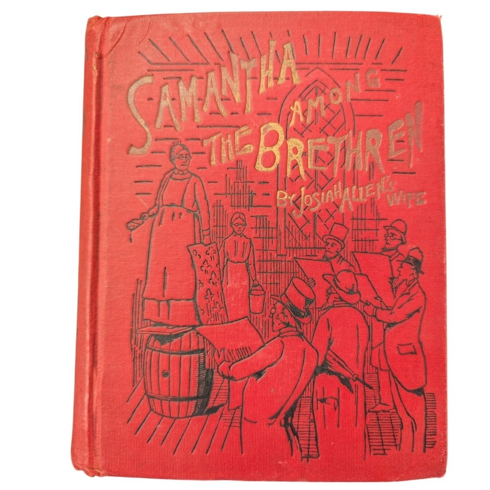 1892 Antique Red Book Samantha Among The Brethren– Holley Methodist Satire